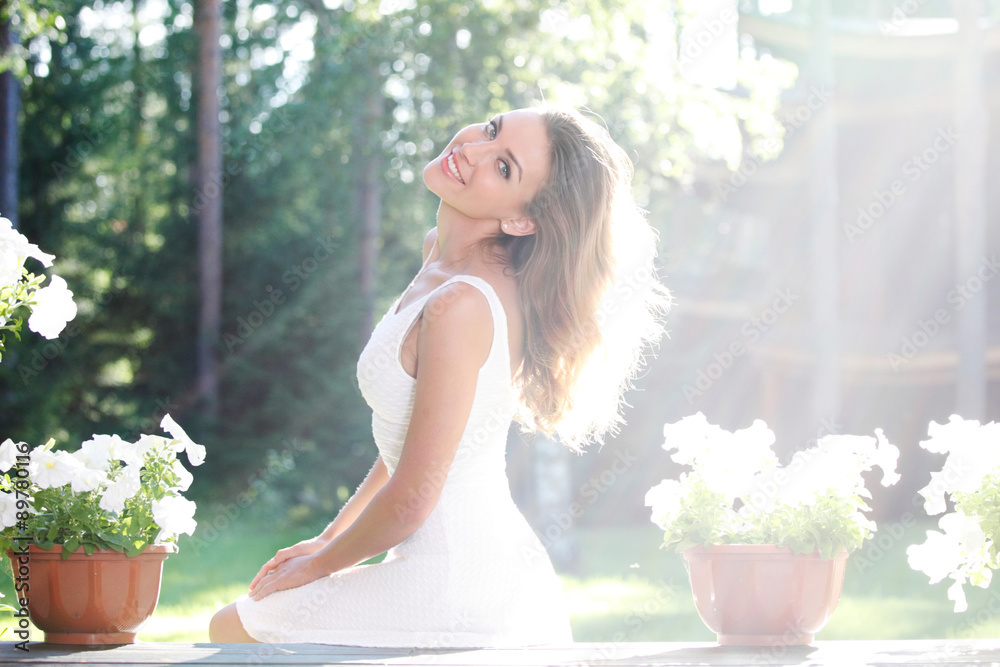 Naklejka premium beautiful young woman 