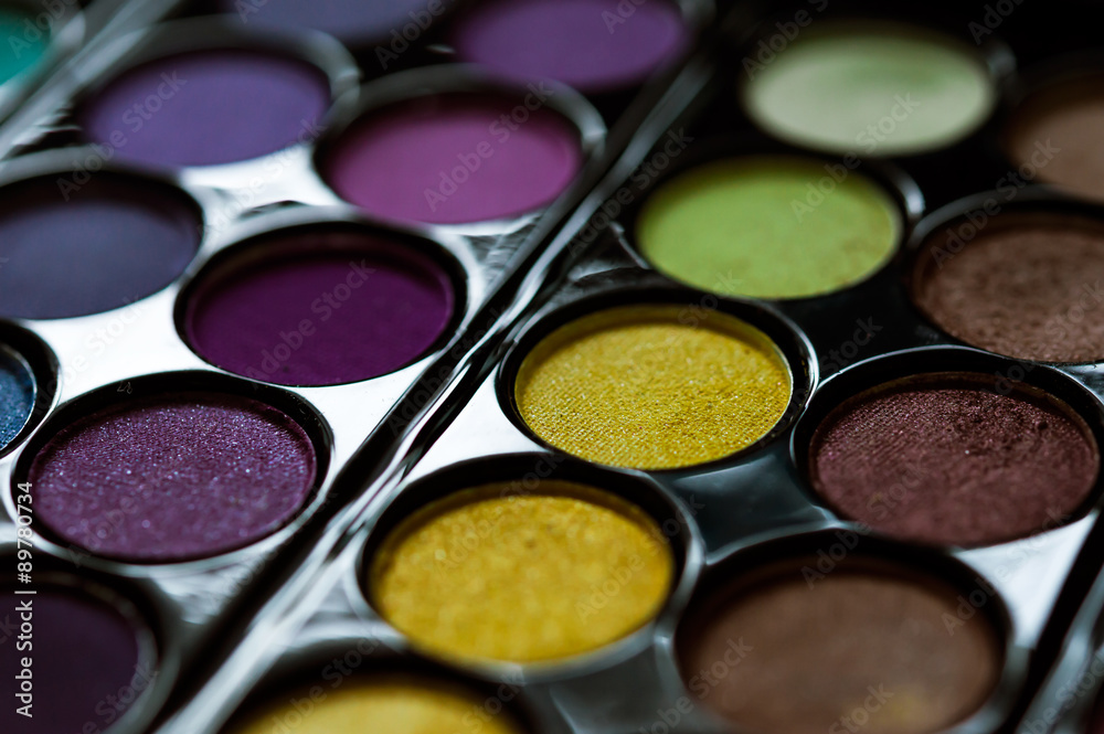 Professional eye shadows palette s. Makeup background Professional eye shadows palette s. Makeup background