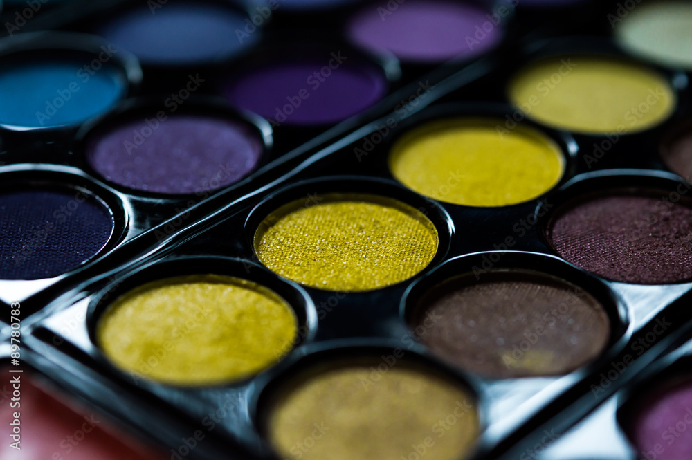 Professional eye shadows palette s. Makeup background Professional eye shadows palette s. Makeup background