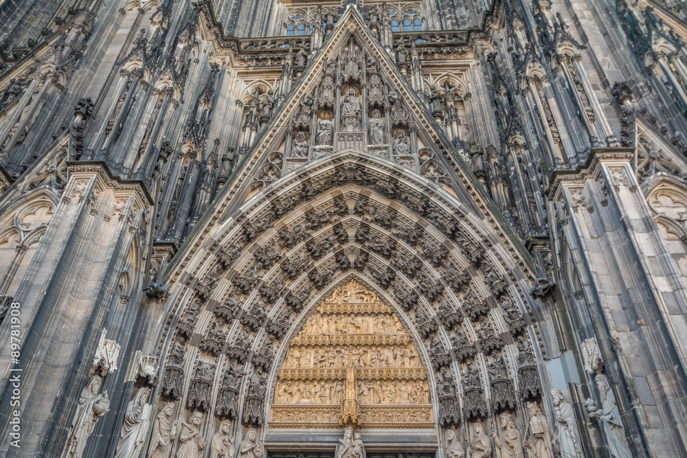 Facade of Cologne Cathedral in Germany