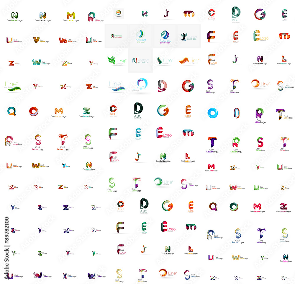 Mega set of letter logos Mega set of letter logos