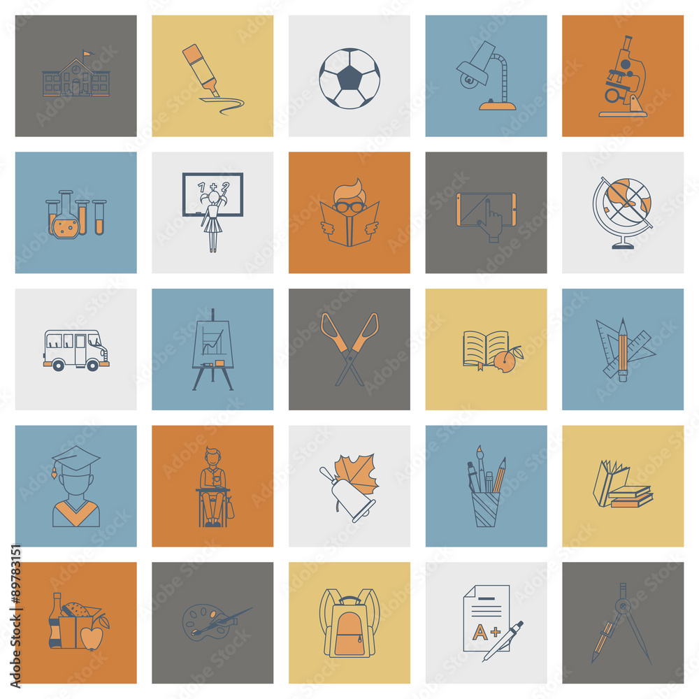 School and Education Icons School and Education Icons