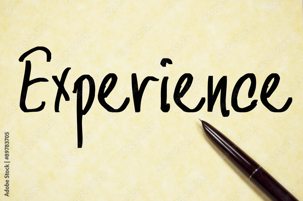experience word write on paper experience word write on paper