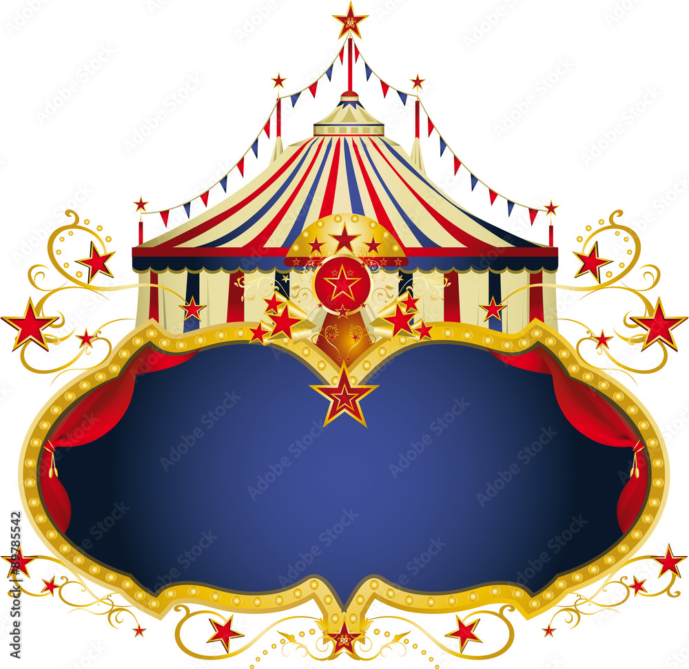 Magic circus blue frame Magic circus blue frame