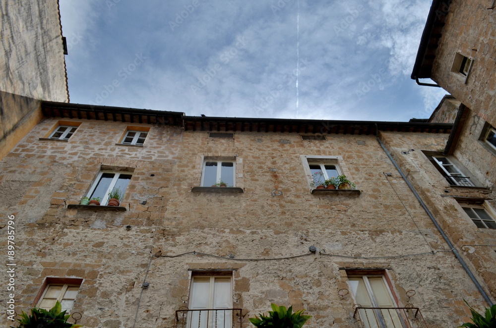 Hausfassaden in Orvieto