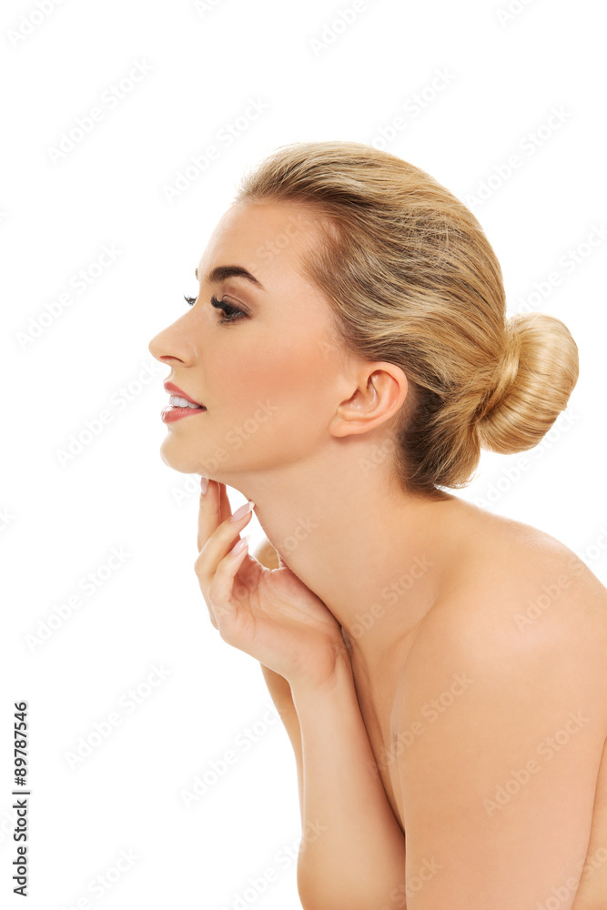 Portrait of young blonde woman. Portrait of young blonde woman.