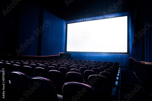 High contrast image of movie theater screen