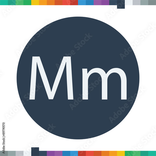 M letter icon.