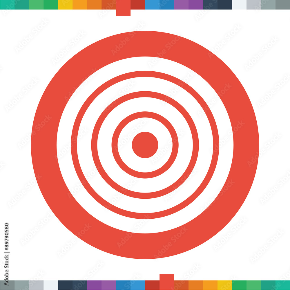 Flat target icon.