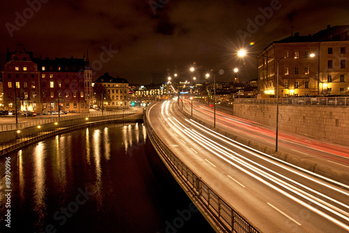 Night view of Old Town of Stockholm  Sweden