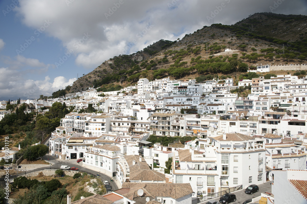 Vistas del municipio de Málaga de Mijas pueblo, Andalucía