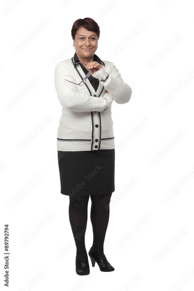 Mature Business woman isolated on white background Mature Business woman isolated on white background