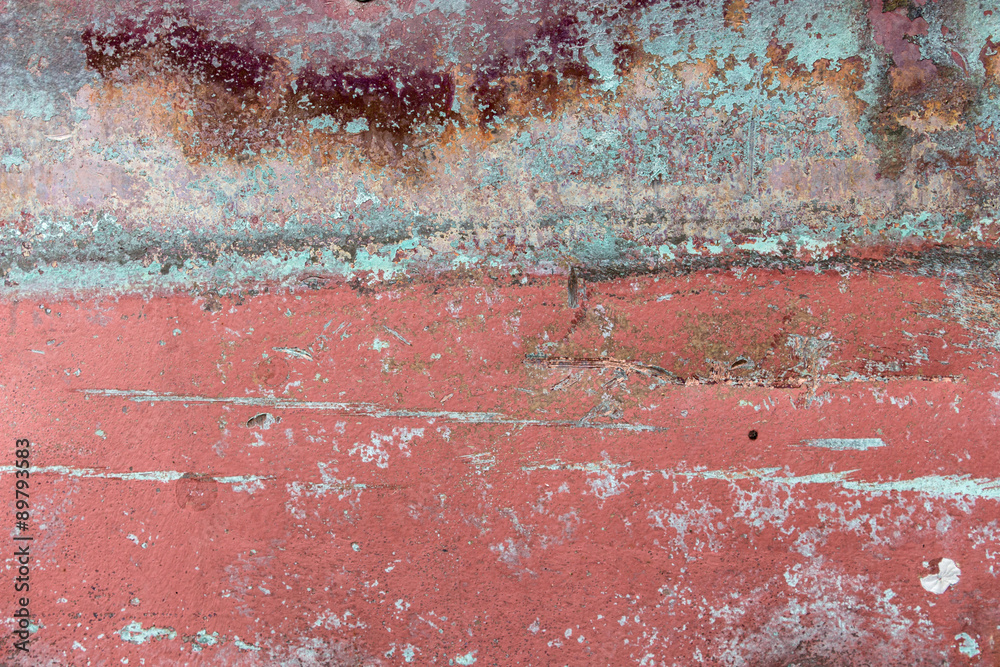 background / Old planks with peeling paint