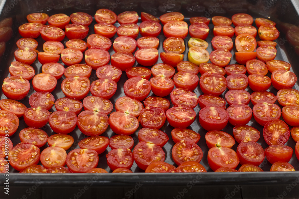 halves of tomatoes
