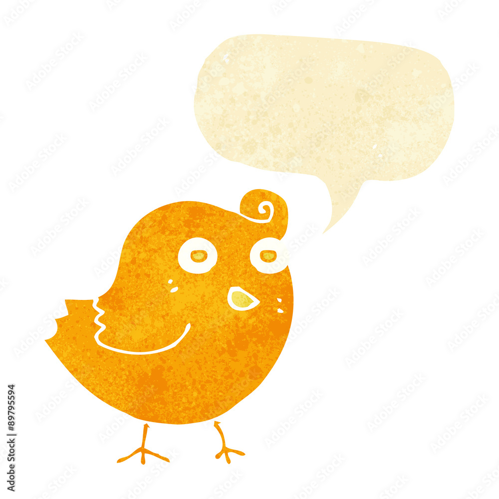 funny cartoon bird with speech bubble funny cartoon bird with speech bubble