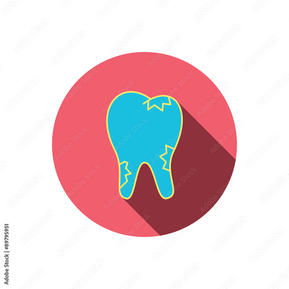 Caries icon. Tooth health sign. Caries icon. Tooth health sign.