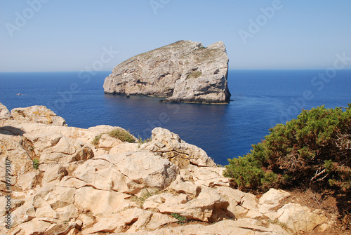 Sardegna Isola di Foradada Grotta dei Palombi Italia Sardinien Insel Grotte Meer Alghero Mittelmeer Italien Grotta di Nettuno