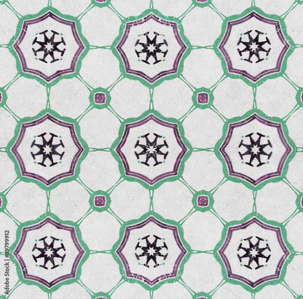 Old ceramic tiles patterns in the park public. Old ceramic tiles patterns in the park public.