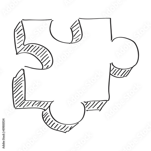 Simple doodle of a jigsaw piece