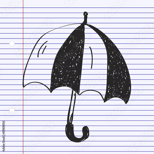 Simple doodle of an umbrella