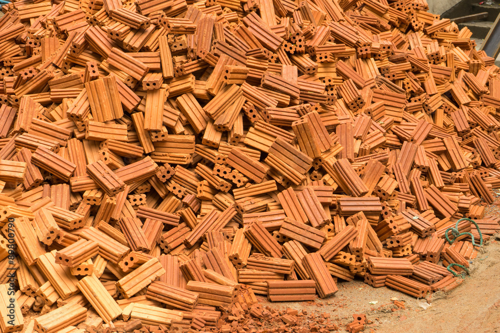 Pile of red bricks 1 Pile of red bricks 1