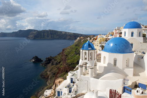 Village on the crater  Santorini island