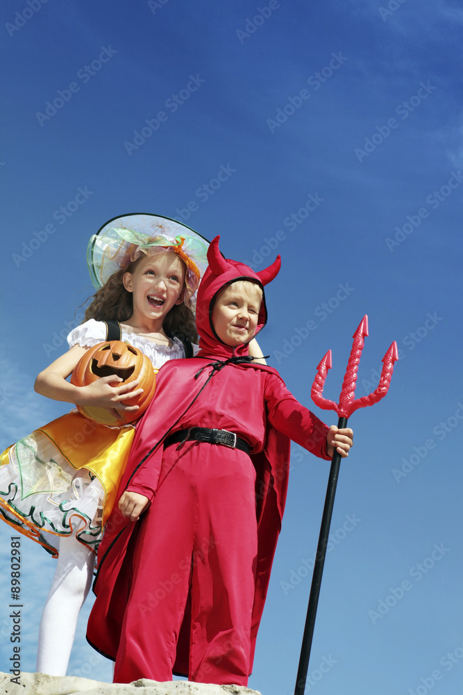 Little Red Devil and Happy Witch Little Red Devil and Happy Witch