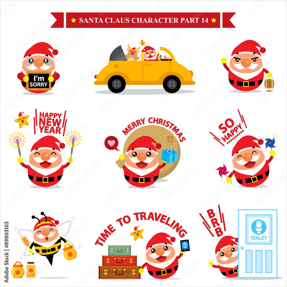 Santa Claus vector sets Santa Claus vector sets
