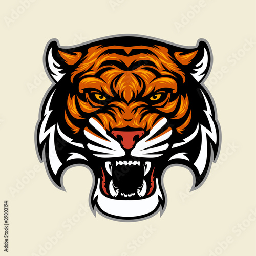 Fototapeta Naklejka Na Ścianę i Meble -  Tiger Head Mascot