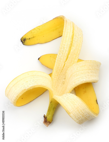 Banana skin isolated on white