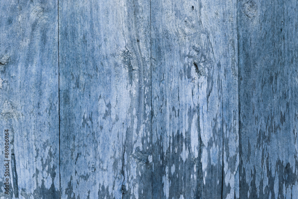 Naklejka premium Vintage blue tone wood wall 