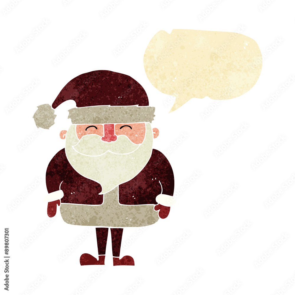 cartoon santa claus with speech bubble cartoon santa claus with speech bubble