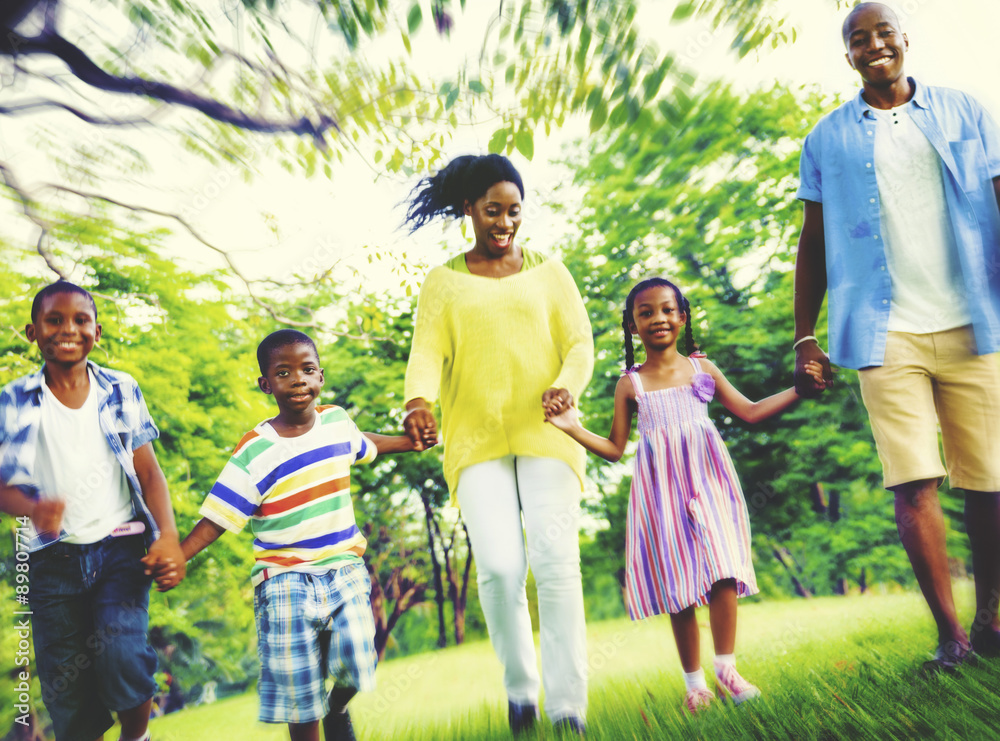 African Family Happiness Holiday Vacation Activity Concept African Family Happiness Holiday Vacation Activity Concept