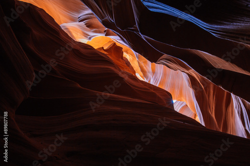 Colorful rocks in Antelope Canyon