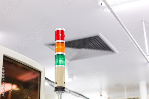 Obraz na płótnie Warning light alarm for machine working w salonie