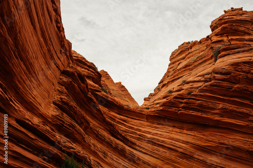 Obraz na plátně Layered red rock butte