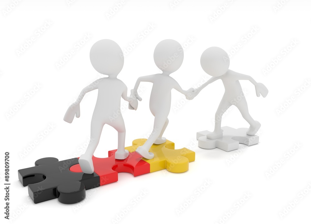 3D Männchen Teamwork Puzzle Deutschland 3D Männchen Teamwork Puzzle Deutschland
