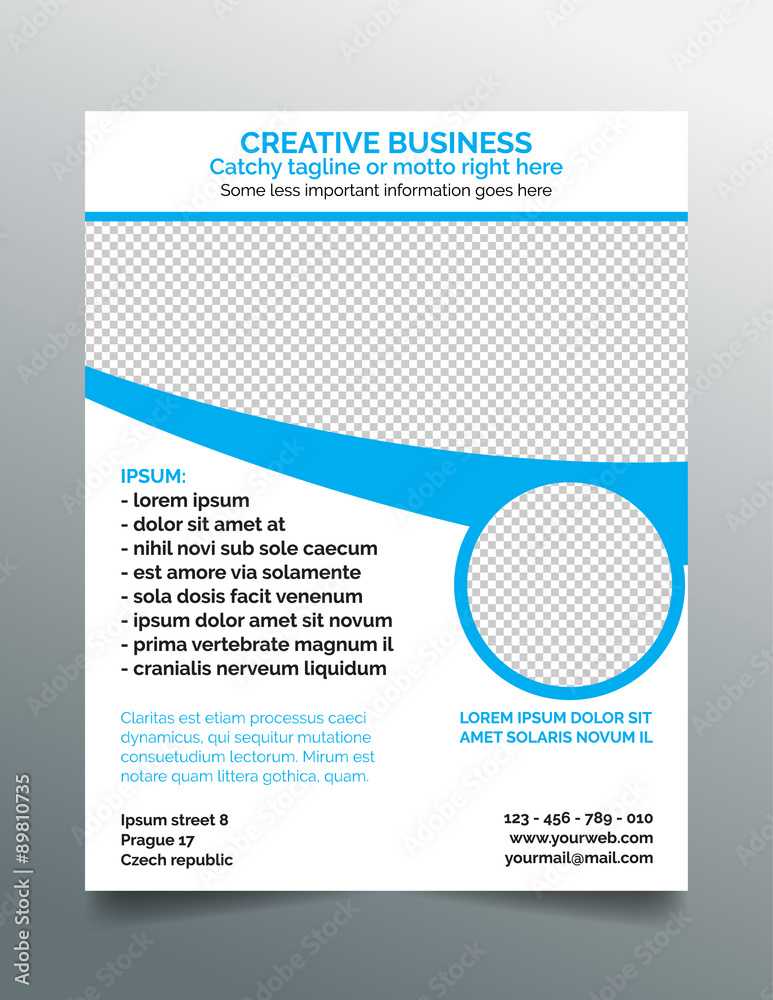 Corporate business flyer template modern minimal design Stock Vector