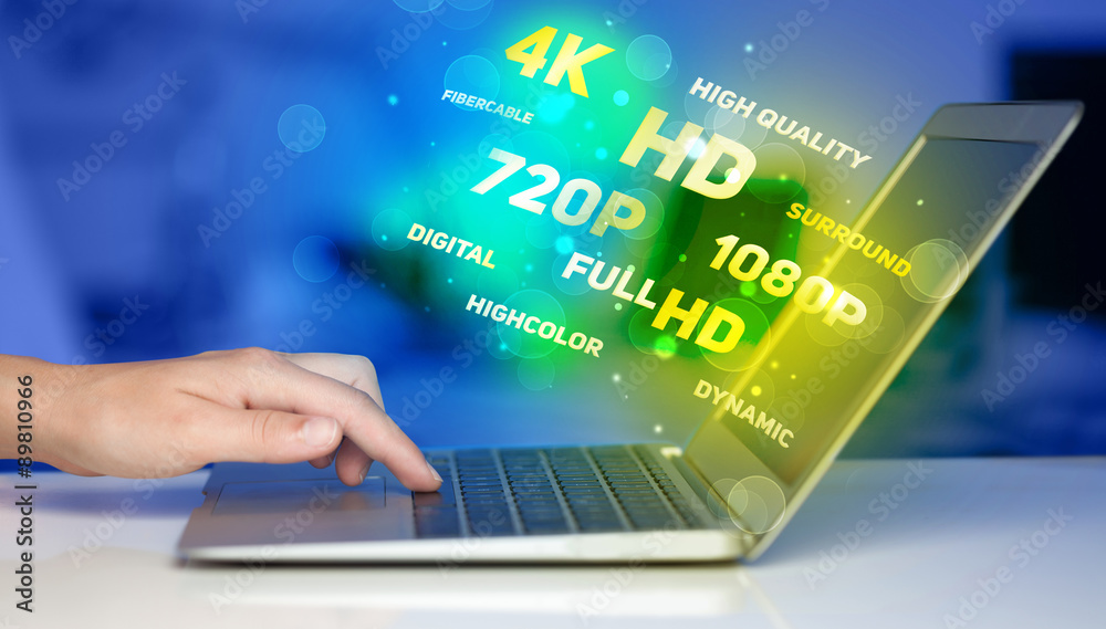 Man choosing display resolution Man choosing display resolution