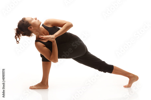 Young woman in yoga pose