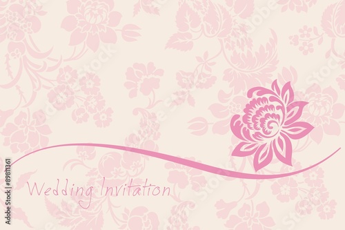 water lilies  wedding card design  India