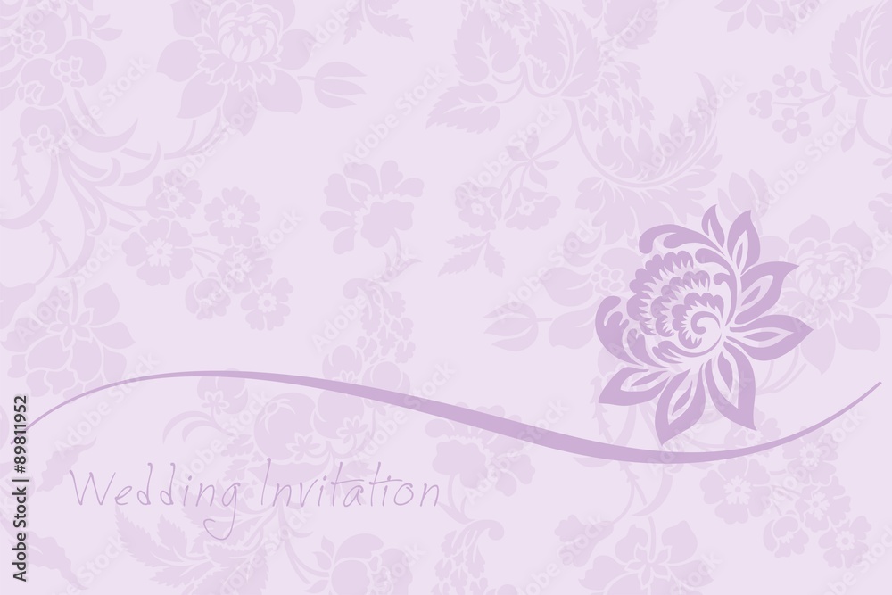 water lilies, wedding card design, India water lilies, wedding card design, India