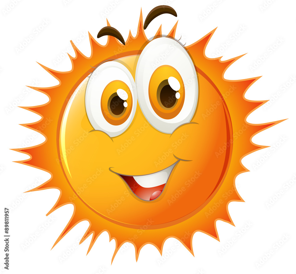 Sun with happy face