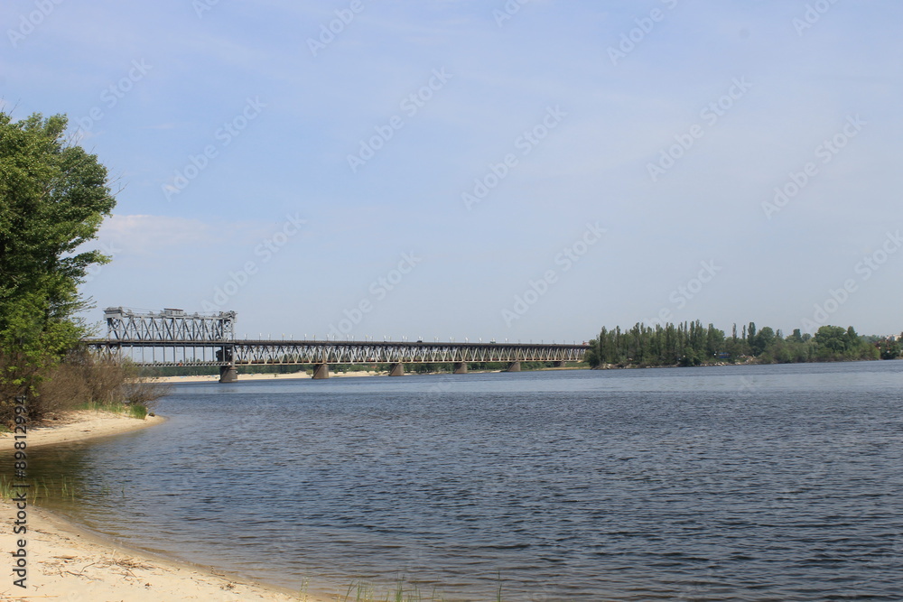 Bridge across the Dnieper River