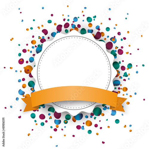 Jagged Paper Emblem Ribbon Confetti