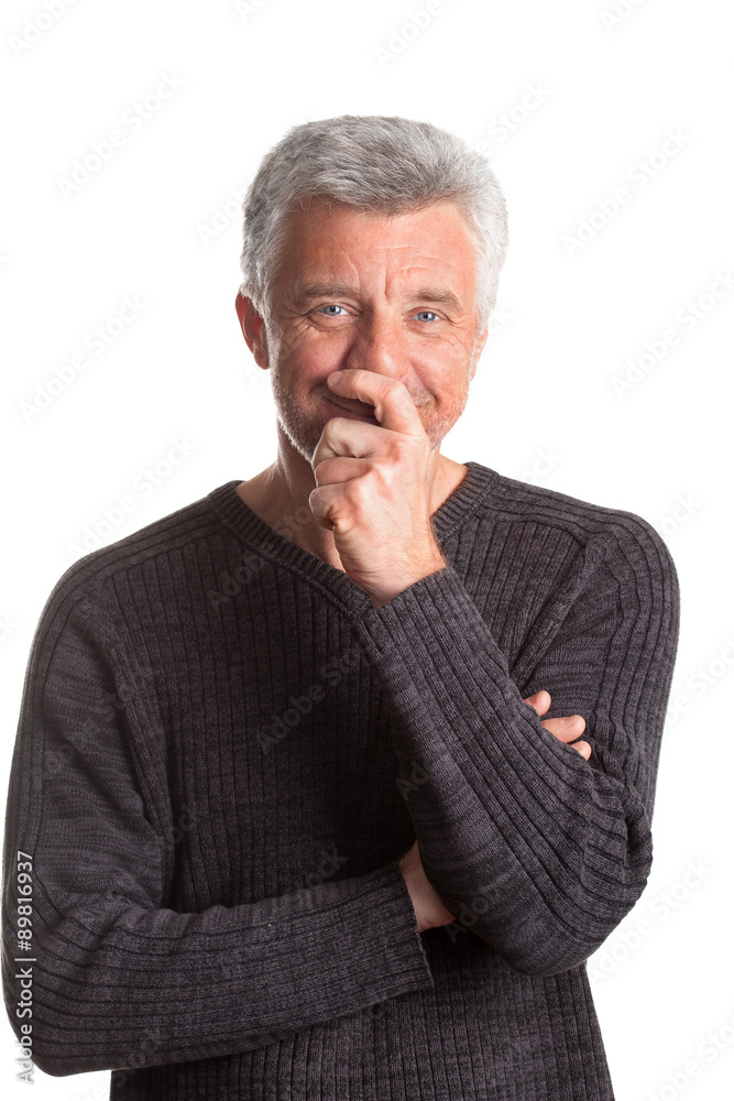 older gray-haired man older gray-haired man