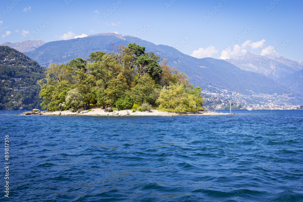 Island at the Lake Maggiore or Lago Verbano