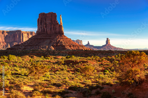 Monument valley under the blue sky, Arizona