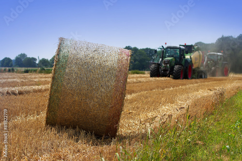 Obraz na plátně Stroh Rundballen