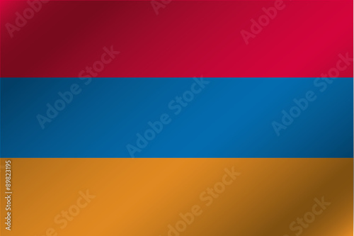 3D Wavy Flag Illustration of the country of Armenia